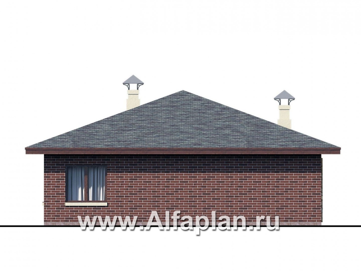 Проекты домов Альфаплан - «Дега» - стильный, компактный дачный дом из газобетона - изображение фасада №4