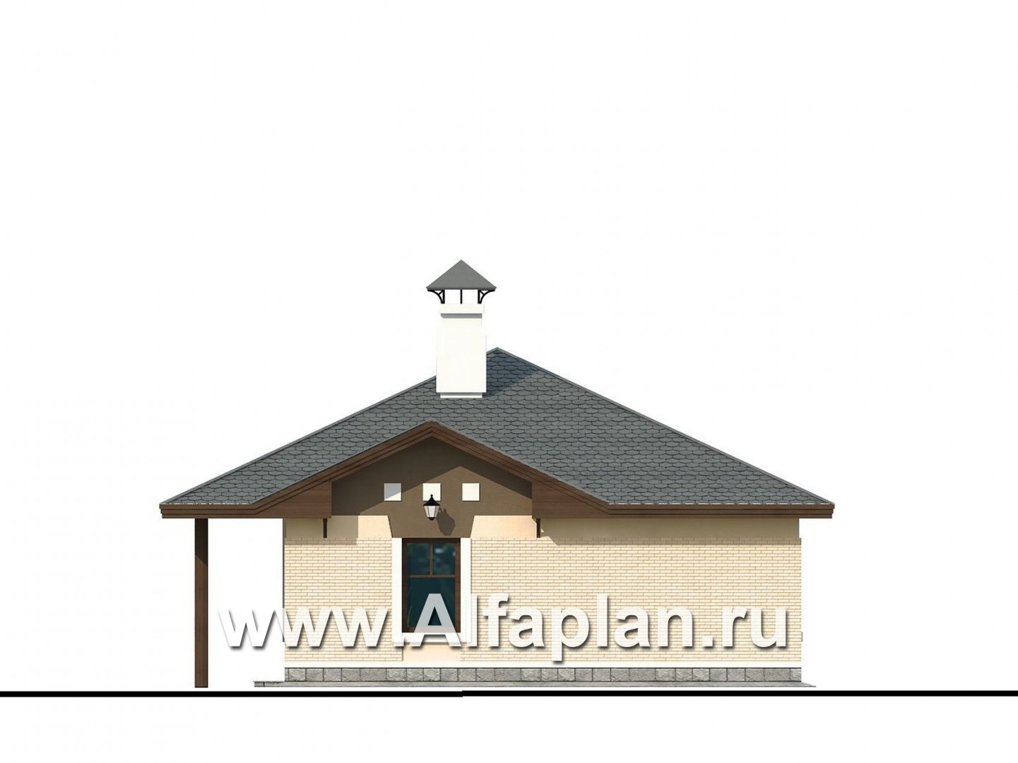 Проект гаража на 2 авто, с антресолью - фасад дома