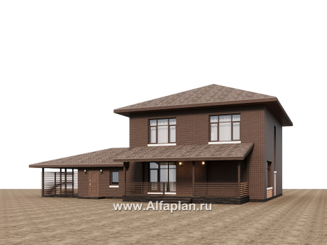 «Селигер» - проект двухэтажного дома из газобетона, с гаражом на 2 авто - превью дополнительного изображения №3