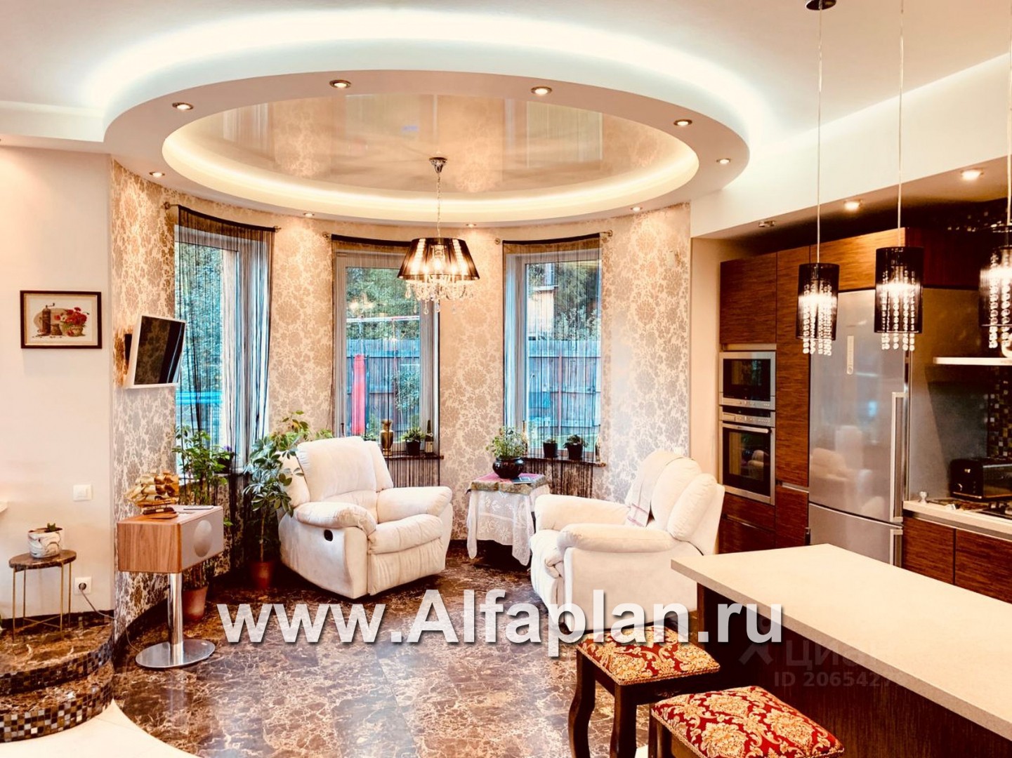 «Белта» - проект двухэтажного дома из газобетона, планировка со вторым светом в гостиной, с эркером и террасой - дизайн дома №9