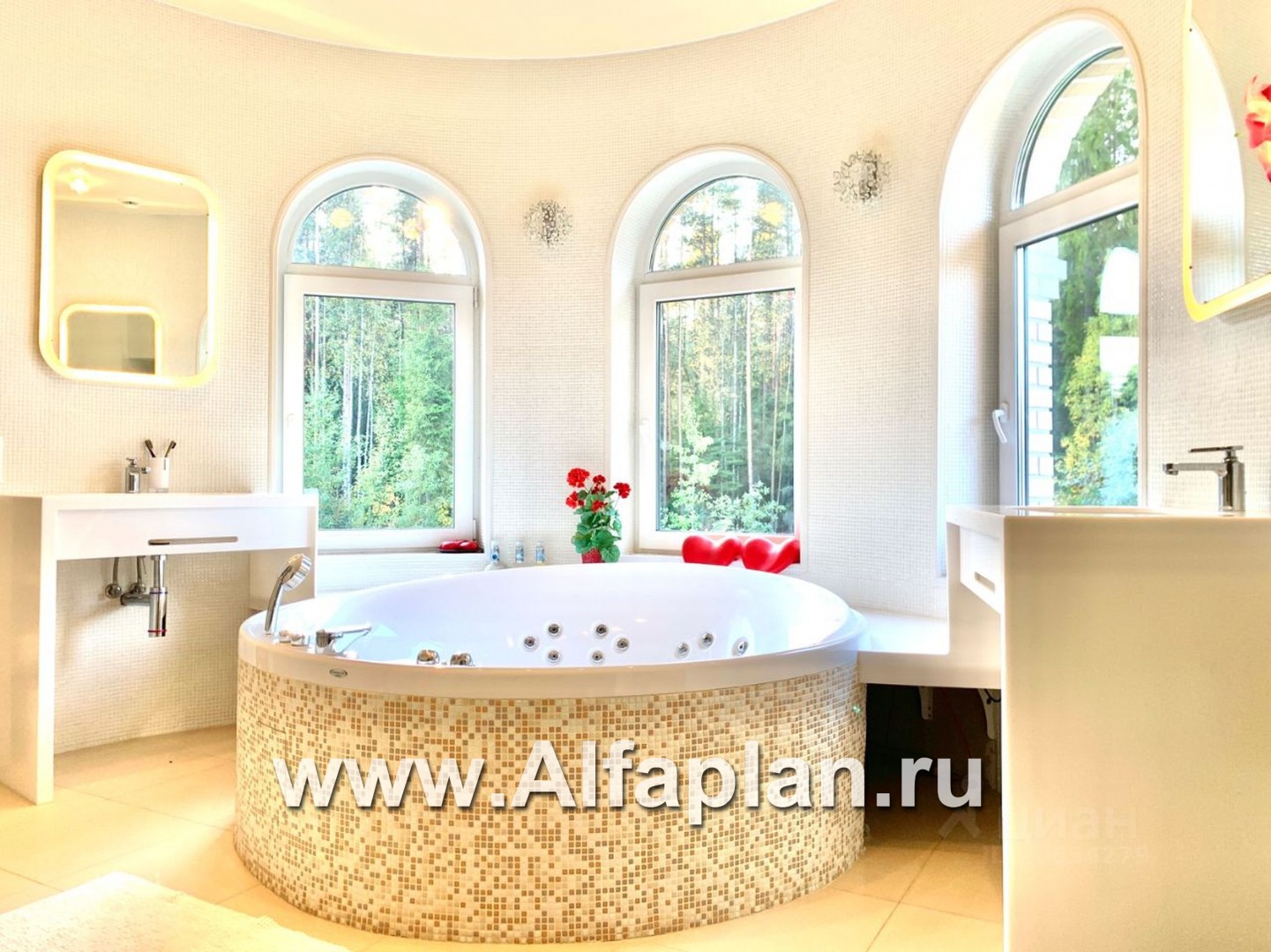 «Белта» - проект двухэтажного дома из газобетона, планировка со вторым светом в гостиной, с эркером и террасой - дизайн дома №11